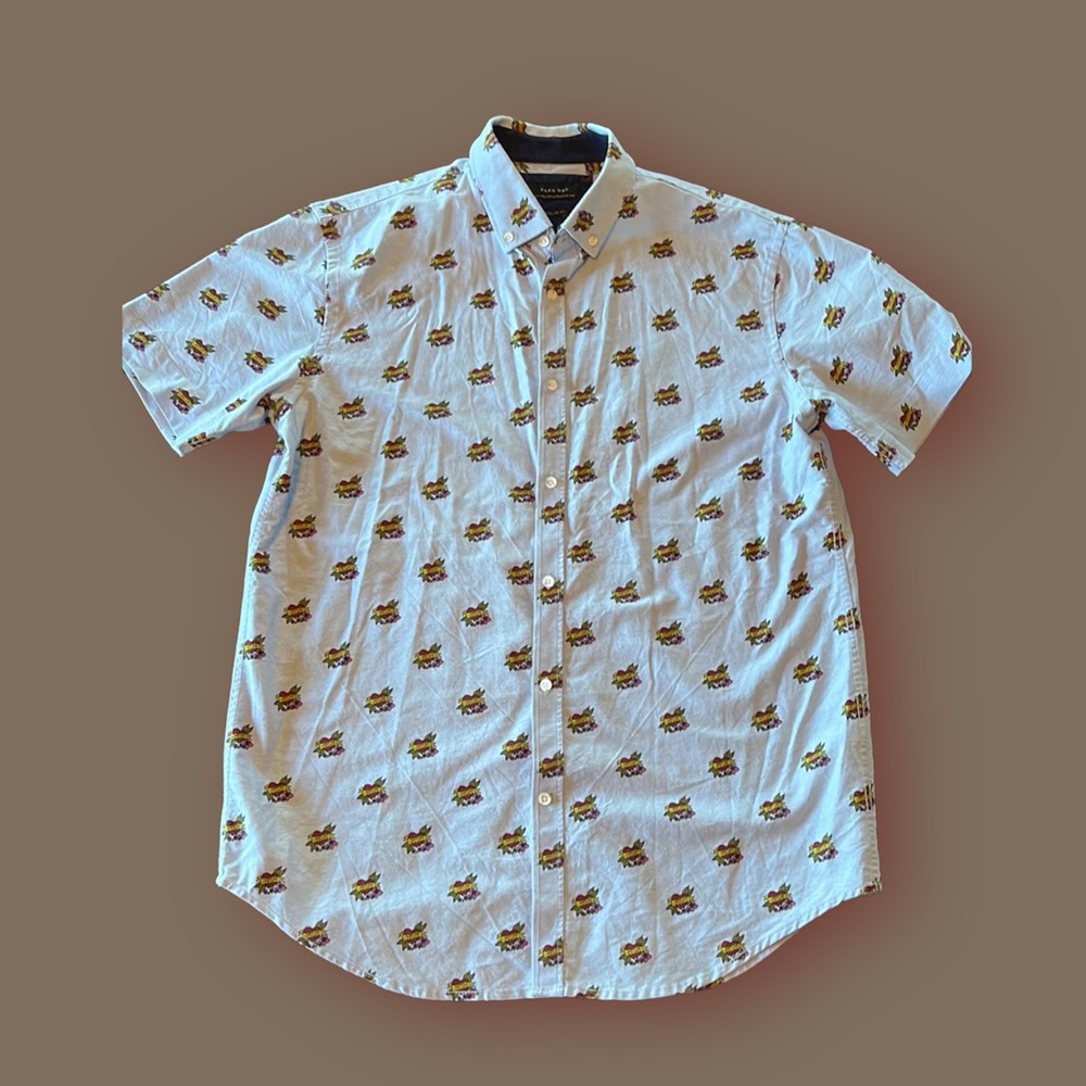 Zara “MOM” Button Down Shirt